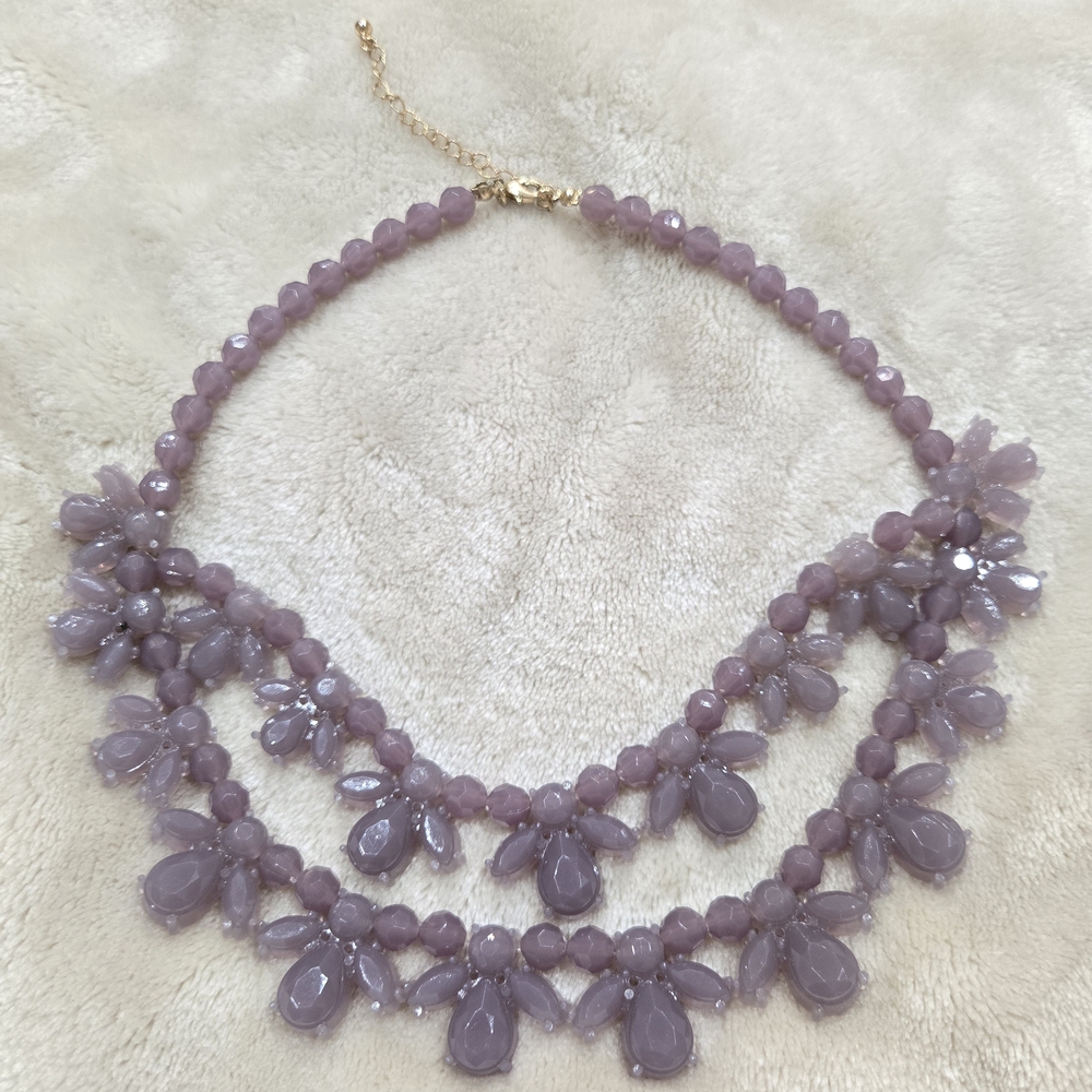 Elegant Purple Beaded Necklace